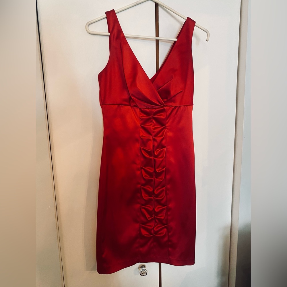 Short red dress